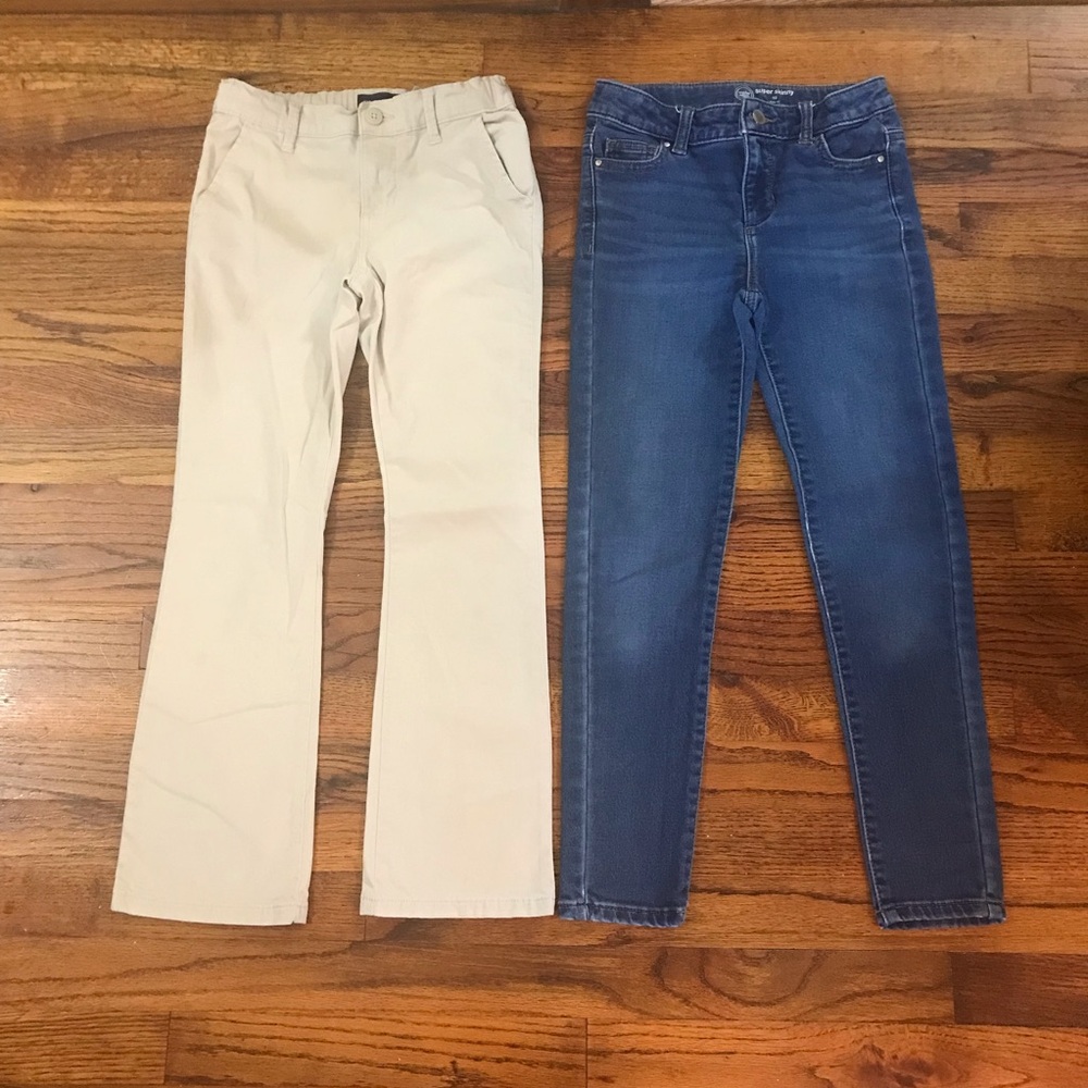 Girls Denim Blue Jean Khaki Pant Bundle
Super Skinny Jegging Legging
Khaki Beige